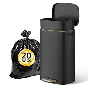 13 Gallon/50L Stainless Steel Step Pedal Kitchen Trash Can with Lid 13 Gallon/50L Stainless Steel Step Pedal Kitchen Trash Can with Lid