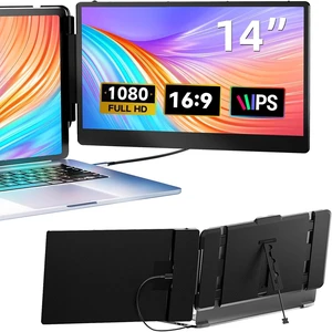 Laptop Screen Extender, 14" FHD 1080P IPS Dual Laptop Monitor Extender, Plug n Play Portable Travel Monitor for Laptops 13.3"-17" with HDMI/USB-A/Type-C, Compatible with Windows Mac Chrome Android Laptop Screen Extender, 14" FHD 1080P IPS Dual Laptop Monitor Extender, Plug n Play Portable Travel Monitor for Laptops 13.3"-17" with HDMI/USB-A/Type-C, Compatible with Windows Mac Chrome Android