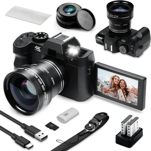 Digital Camera for Photography, Camara Fotografica Video Auto Focus 48 MP with WiFi Auto-Focus Vlog Camera for YouTube with Flip Screen 16X Zoom with 32GB Micro SD Card Card Reader Digital Camera for Photography, Camara Fotografica Video Auto Focus 48 MP with WiFi Auto-Focus Vlog Camera for YouTube with Flip Screen 16X Zoom with 32GB Micro SD Card Card Reader