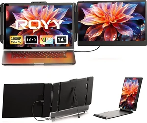 Laptop Screen Extender, 14" 1080P FHD IPS Portable Monitor Laptop Screen Extender, 14" 1080P FHD IPS Portable Monitor