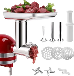 Stainless Steel Meat Grinder Attachment for KitchenAid Mixers Stainless Steel Meat Grinder Attachment for KitchenAid Mixers