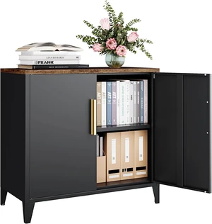 Metal Storage Cabinet with Doors, Small Kitchen Office Credenza Metal Storage Cabinet with Doors, Small Kitchen Office Credenza