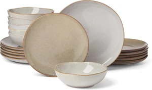 Organic Shades Oatmeal Stoneware 18-Piece Dinnerware Set for 6 Organic Shades Oatmeal Stoneware 18-Piece Dinnerware Set for 6