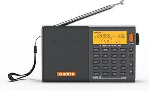 D808 Portable AM FM SW LW Air Band Radio SSB RDS Multi Band Radio Speaker with LCD Display Alarm Clock External Antenna (Grey) D808 Portable AM FM SW LW Air Band Radio SSB RDS Multi Band Radio Speaker with LCD Display Alarm Clock External Antenna (Grey)
