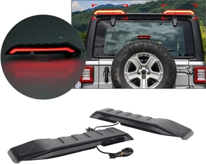 SIKUAI Rear Roof High Mount Brake Light Tail Spoiler Wing ABS Smoked Black For Jeep Wrangler JK JKU 2007-2017 SIKUAI Rear Roof High Mount Brake Light Tail Spoiler Wing ABS Smoked Black For Jeep Wrangler JK JKU 2007-2017
