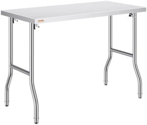 Stainless Steel Foldable Work Table, 24 * 48 Inch Heavy Duty Food Outdoor Stainless Steel Worktable for Commercial Kitchen Restaurant Stainless Steel Foldable Work Table, 24 * 48 Inch Heavy Duty Food Outdoor Stainless Steel Worktable for Commercial Kitchen Restaurant