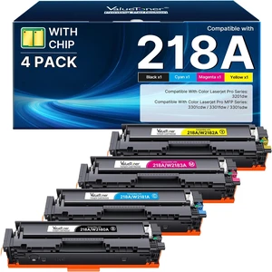 218A Compatible for HP 218A Toner Cartridges 4 Pack (with CHIP) 218A Compatible for HP 218A Toner Cartridges 4 Pack (with CHIP)