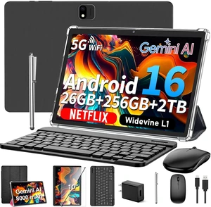 Android 16 Tablet with Keyboard - 10 inch Tablet with 26GB+256GB+2TB Expand Android 16 Tablet with Keyboard - 10 inch Tablet with 26GB+256GB+2TB Expand