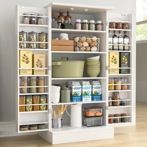 47 Pantry Cabinet, Kitchen Pantry Storage Cabinet with Doors and Adjustable Shelves,Freestanding Buffet Cupboards Sideboard for Living Room and Dinning Room (White) 47 Pantry Cabinet, Kitchen Pantry Storage Cabinet with Doors and Adjustable Shelves,Freestanding Buffet Cupboards Sideboard for Living Room and Dinning Room (White)