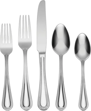 Countess 45-Piece 18/0 Silverware Set for 8, Flatware Countess 45-Piece 18/0 Silverware Set for 8, Flatware