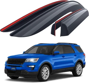 Side Window Deflectors for Ford Explorer 2011-2019, Tape-on Rain Guards, Window Visors for Cars, Vent Deflector, Vent Visor, Car Accessories, 4 pcs- GY003141 Side Window Deflectors for Ford Explorer 2011-2019, Tape-on Rain Guards, Window Visors for Cars, Vent Deflector, Vent Visor, Car Accessories, 4 pcs- GY003141