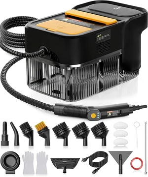 Steam Cleaner, 3 Level Adjustable Handle with 18 Accessories Steam Cleaner, 3 Level Adjustable Handle with 18 Accessories