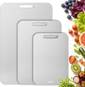 100% Pure Titanium Cutting Board Set of 3, Cutting Boards for Kitchen 100% Pure Titanium Cutting Board Set of 3, Cutting Boards for Kitchen