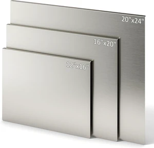 Stainless Steel Chopping Board Set of 3, Cutting Board with Lip Stainless Steel Chopping Board Set of 3, Cutting Board with Lip