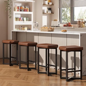 Bar Stools Set of 4, 24.6" Counter Height Backless Barstools Bar Stools Set of 4, 24.6" Counter Height Backless Barstools