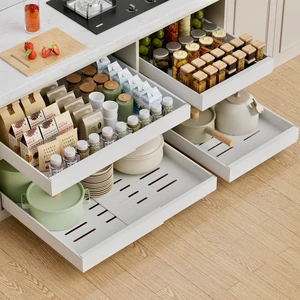 4 Pack Expandable Pull Out Cabinet Organizer,21" Deep 4 Pack Expandable Pull Out Cabinet Organizer,21" Deep