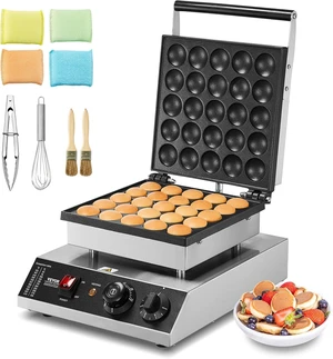 Mini Dutch Pancake Maker, 25PCS 43mm Diameter Dorayaki Baker Machine, 1700W Commercial Electric Poffertjes Grill, Non-stick Stainless Steel, Temp & Time Control, for Home Kitchen Restaurant Mini Dutch Pancake Maker, 25PCS 43mm Diameter Dorayaki Baker Machine, 1700W Commercial Electric Poffertjes Grill, Non-stick Stainless Steel, Temp & Time Control, for Home Kitchen Restaurant