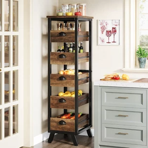5-Tier Narrow Kitchen Stand Fruit and Vegetable Storage Rack 5-Tier Narrow Kitchen Stand Fruit and Vegetable Storage Rack