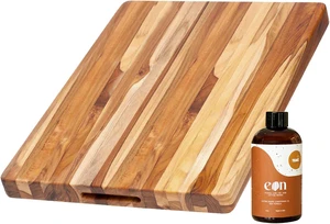 Large Cutting Board with Handles & EON Oil Set, 20 x 15 x 1.5 in Large Cutting Board with Handles & EON Oil Set, 20 x 15 x 1.5 in