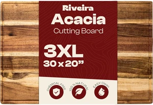Acacia Wood Cutting Board Gourmet Acacia Grandeur: 20 x 30 Wooden Cutting Board Natural Wooden Cutting Boards For Kitchen Decorative Innovative Juice Grooves Wooden Chopping Board Acacia Wood Cutting Board Gourmet Acacia Grandeur: 20 x 30 Wooden Cutting Board Natural Wooden Cutting Boards For Kitchen Decorative Innovative Juice Grooves Wooden Chopping Board