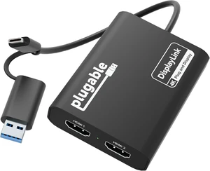 USB-C & USB-A Dual 4K HDMI Adapter with DisplayLink USB-C & USB-A Dual 4K HDMI Adapter with DisplayLink