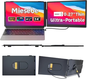 Laptop Screen Extender 14", Ultra Thin 0.27" FHD 1080P Portable Monitor for Laptop 13-17.3", Plug n Play Extra Monitor Extender, Eye Care Second Screen for MacBook/Windows/Android/Switch/PS5 Laptop Screen Extender 14", Ultra Thin 0.27" FHD 1080P Portable Monitor for Laptop 13-17.3", Plug n Play Extra Monitor Extender, Eye Care Second Screen for MacBook/Windows/Android/Switch/PS5
