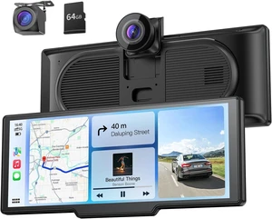 9.26" Wireless Carplay Screen for Car with 4K Dash Cam & HD Backup Camera 9.26" Wireless Carplay Screen for Car with 4K Dash Cam & HD Backup Camera