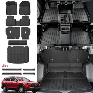 Floor Mats for Honda CRV 2023-2027 Hybrid & Gas, with Cargo Mat Floor Mats for Honda CRV 2023-2027 Hybrid & Gas, with Cargo Mat