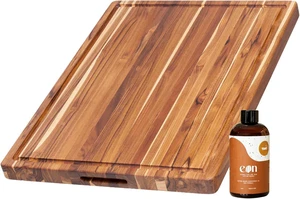 Large Carving Board with Juice Groove & Conditioning Oil Set Large Carving Board with Juice Groove & Conditioning Oil Set