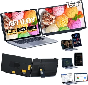 Upgraded Laptop Screen Extender, 15.6Ultra-Thin Dual Portable Monitor with 1080P FHD IPS, Detachable & 4-in-1 Modes, USB-C/HDMI Plug-Play Monitor Extender for Mac/Win/Android, Fits 13-17" Laptops Upgraded Laptop Screen Extender, 15.6Ultra-Thin Dual Portable Monitor with 1080P FHD IPS, Detachable & 4-in-1 Modes, USB-C/HDMI Plug-Play Monitor Extender for Mac/Win/Android, Fits 13-17" Laptops
