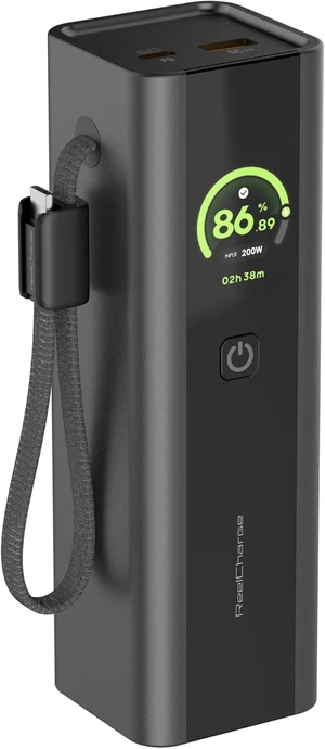 ReelPro Portable Charger Power Bank 27000mAh, 200W Built In Cable ReelPro Portable Charger Power Bank 27000mAh, 200W Built In Cable