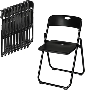 10 PCS Plastic Folding Chair, Lightweight Foldable Chair, Black 10 PCS Plastic Folding Chair, Lightweight Foldable Chair, Black