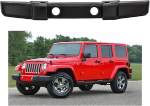 Front Bumper Cover Compatible with 2007-2018 Jeep Wrangler JK - Fits Rubicon, Sahara, Sport & Unlimited Models - Replaces OE # 1FN67RXFAA, CH1000900 - With Fog Light & Tow Hook Holes Front Bumper Cover Compatible with 2007-2018 Jeep Wrangler JK - Fits Rubicon, Sahara, Sport & Unlimited Models - Replaces OE # 1FN67RXFAA, CH1000900 - With Fog Light & Tow Hook Holes
