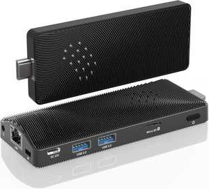 Fanless Mini PC Stick Win 10, Micro Desktop Computer Stick Celeron J3455 4GB 64GB eMMC (1.5 GHz), Small PC USB3.0 X 2 Gigabit Ethernet 4K 60Hz Fanless Mini PC Stick Win 10, Micro Desktop Computer Stick Celeron J3455 4GB 64GB eMMC (1.5 GHz), Small PC USB3.0 X 2 Gigabit Ethernet 4K 60Hz