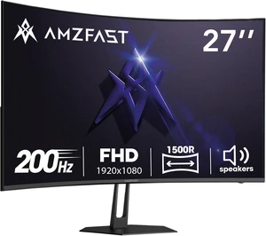 27 inch 200Hz Curved Gaming Monitor, FHD 1080p with Built-in Speakers, FreeSync, MPRT 1ms, 130% sRGB, 3000:1, 1500R, VESA Mount, HDMI 2.0&DP 1.4, 12 Months Warranty Exchange, AMZG27C1 27 inch 200Hz Curved Gaming Monitor, FHD 1080p with Built-in Speakers, FreeSync, MPRT 1ms, 130% sRGB, 3000:1, 1500R, VESA Mount, HDMI 2.0&DP 1.4, 12 Months Warranty Exchange, AMZG27C1