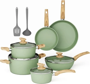 Pots and Pans Set Non Stick, 12 Pcs Kitchen Cookware Sets Pots and Pans Set Non Stick, 12 Pcs Kitchen Cookware Sets