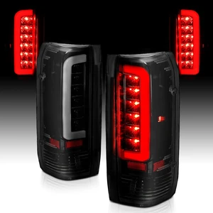 Truck 3D C-Type Halogen, Led, Tube Dark Smoke Replacement Tail Light Set For 1989-1996 Ford F150 Bronco F250 F350 - Passenger and Driver Side, Vehicle Light Assembly, Black Truck 3D C-Type Halogen, Led, Tube Dark Smoke Replacement Tail Light Set For 1989-1996 Ford F150 Bronco F250 F350 - Passenger and Driver Side, Vehicle Light Assembly, Black