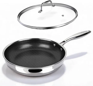 12 Inch Non Stick Frying Pan with Lid, PFOA Free Ceramic-Coated 12 Inch Non Stick Frying Pan with Lid, PFOA Free Ceramic-Coated