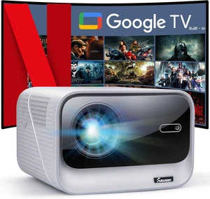 4K Google TV Projector, 1500 ANSI Lumens, 6D Auto Focus & Keystone, 20W Speakers Wifi and Bluetooth Projector for iPhone/Android,Outdoor Movie Projector for Netflix & YouTube, Supports 1000+ Apps 4K Google TV Projector, 1500 ANSI Lumens, 6D Auto Focus & Keystone, 20W Speakers Wifi and Bluetooth Projector for iPhone/Android,Outdoor Movie Projector for Netflix & YouTube, Supports 1000+ Apps