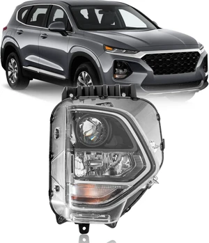 Halogen Headlight with Bulbs Compatible with 2019 2020 Hyundai Santa Fe Halogen Headlight with Bulbs Compatible with 2019 2020 Hyundai Santa Fe