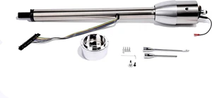 28" Polish Tilt Manual Universal Steering Column w/ 9 Hole Wheel Adapter No Key 28" Polish Tilt Manual Universal Steering Column w/ 9 Hole Wheel Adapter No Key