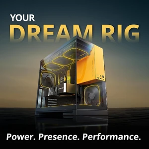 M5 Tempered Glass Mid Tower, E-ATX/ATX Gaming Case, 1.2mm Steel, Type C, Toolless Panels, Support 420/360 Radiator, ARGB PWM 140m Fan x 5 Pre-Installed, Black/Yellow, GEO-M5F-BY M5 Tempered Glass Mid Tower, E-ATX/ATX Gaming Case, 1.2mm Steel, Type C, Toolless Panels, Support 420/360 Radiator, ARGB PWM 140m Fan x 5 Pre-Installed, Black/Yellow, GEO-M5F-BY