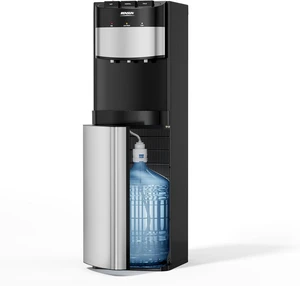Bottom-Load Water Cooler Dispenser, 3 Temperature Settings 3L Cold Tank, Child Lock, No Lift Easy Loading, Compression Refrigeration, Fits 3 or 5 Gallon Bottles for Home & Office, ETL Listed Bottom-Load Water Cooler Dispenser, 3 Temperature Settings 3L Cold Tank, Child Lock, No Lift Easy Loading, Compression Refrigeration, Fits 3 or 5 Gallon Bottles for Home & Office, ETL Listed