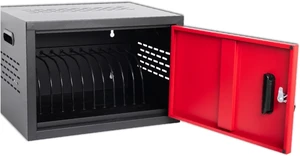 12-Bay Charging Cart for Chromebook/Tablet, Red + Black 12-Bay Charging Cart for Chromebook/Tablet, Red + Black