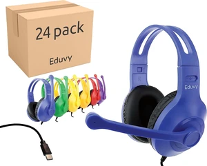 Bulk Type C Headphones for Classroom with Microphone. Heavy-Duty School Pack Wired Headphones for Students with Rotating Boom Mic. Fits USB C Ports on laptops and Tablets. (24 Pack Mixed Color) Bulk Type C Headphones for Classroom with Microphone. Heavy-Duty School Pack Wired Headphones for Students with Rotating Boom Mic. Fits USB C Ports on laptops and Tablets. (24 Pack Mixed Color)