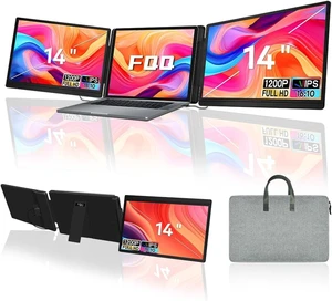 Laptop Screen Extender 14", Triple Screen Portable Monitor for Laptops Laptop Screen Extender 14", Triple Screen Portable Monitor for Laptops