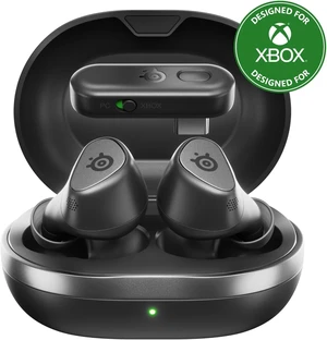 Arctis GameBuds for Xbox/PC/PS5/Switch/Mobile Quick-Switch 2.4GHz+Bluetooth 5.3 Active Noise Cancelling Mobile App Water Resistant IP55 40H Battery with Qi Charging Case - Black Arctis GameBuds for Xbox/PC/PS5/Switch/Mobile Quick-Switch 2.4GHz+Bluetooth 5.3 Active Noise Cancelling Mobile App Water Resistant IP55 40H Battery with Qi Charging Case - Black