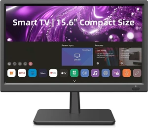 15.6 Inch Small Smart TV HD 1080P LED, Flat Screen Smart Television with ATSC Tuner/HDMI/USB/AV for Kitchen, RV, Camper, Home & Bedroom or On-The-Go Entertainment 15.6 Inch Small Smart TV HD 1080P LED, Flat Screen Smart Television with ATSC Tuner/HDMI/USB/AV for Kitchen, RV, Camper, Home & Bedroom or On-The-Go Entertainment