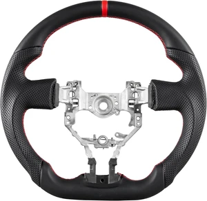 Full Leather Steering Wheel for Toyota 86/Scion FR-S/Subaru BRZ 2012-2016 D-Shaped Flat Bottom Perforated Leather Steering Wheel Equipped with Anti Slip Grooves Full Leather Steering Wheel for Toyota 86/Scion FR-S/Subaru BRZ 2012-2016 D-Shaped Flat Bottom Perforated Leather Steering Wheel Equipped with Anti Slip Grooves
