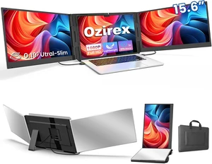 15.6" Laptop Screen Extender, FHD 1080P IPS Triple Portable Monitor 15.6" Laptop Screen Extender, FHD 1080P IPS Triple Portable Monitor